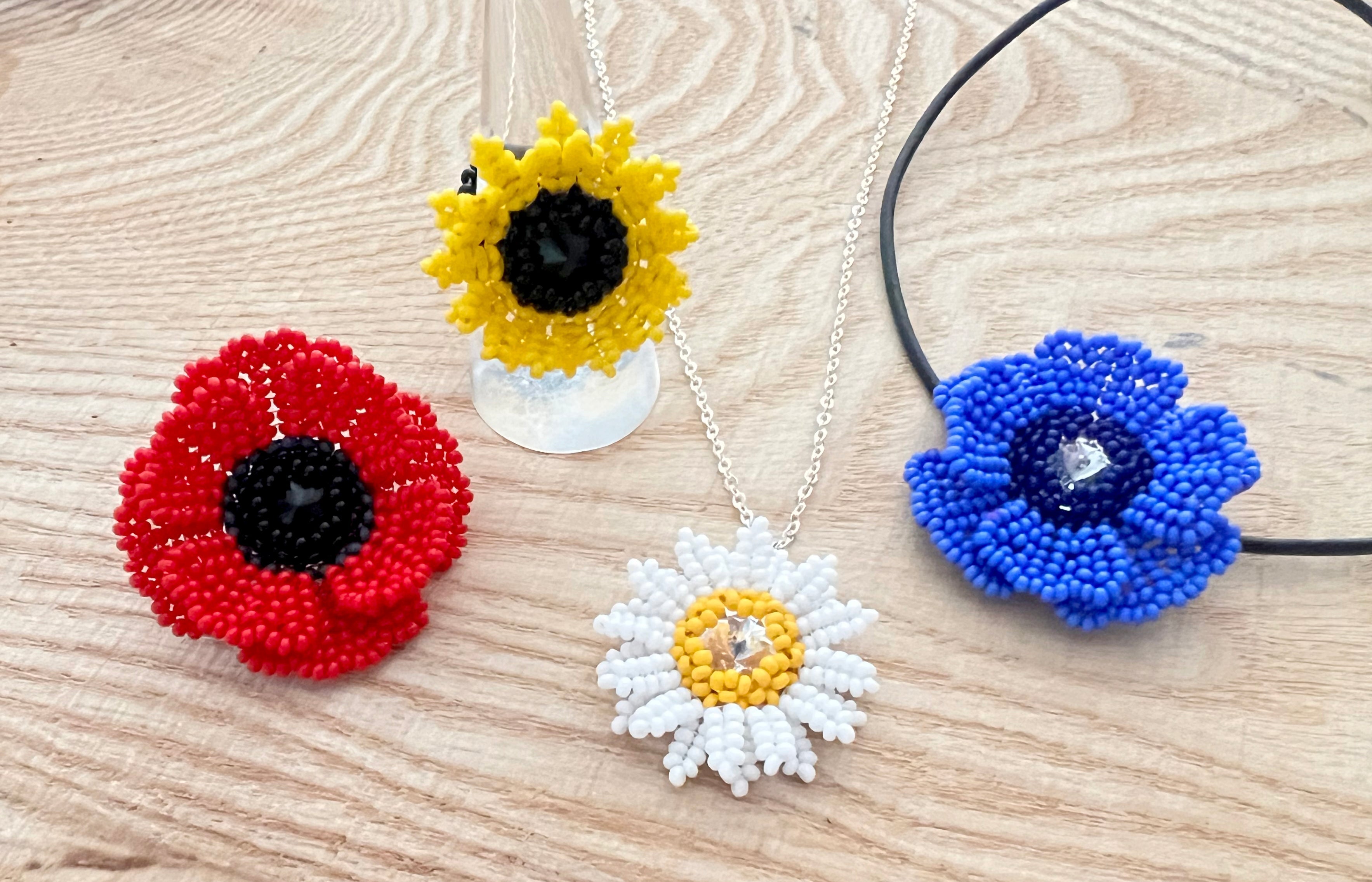 BLog Post - how to turn our beaded flower kit collection into jewellery