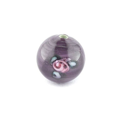 10mm czech glass lampwork flower beads.
