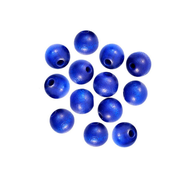 12mm blue wooden beads