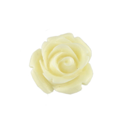 Ivory Acrylic 15mm Rose Bead