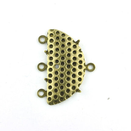 Antique Gold 25mm Semi Circle Sieve Connector*