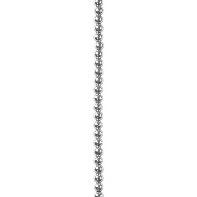 4mm Silver Hematine