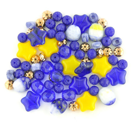 Czech Glass Bead Mix - Star Sky - 50g