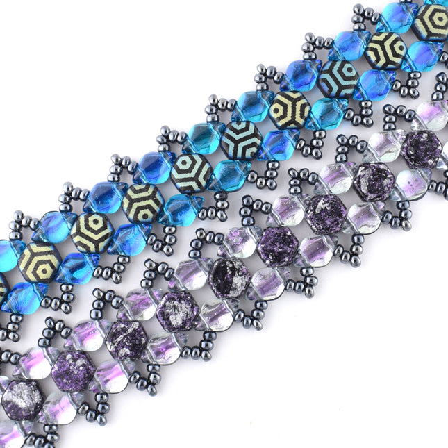 Honey Ripple Bracelet Kit - Purple and Grey