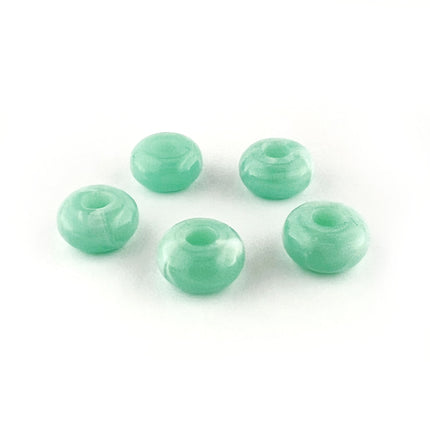14mm Acrylic Mint Donut Bead