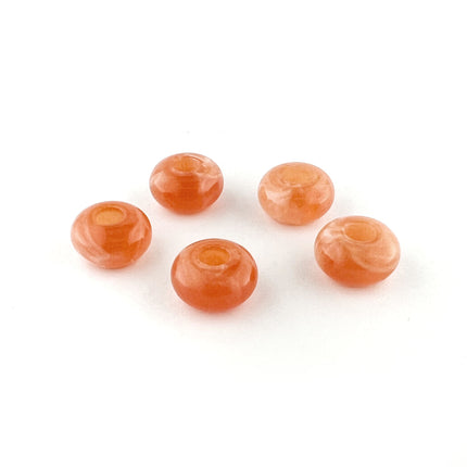 14mm Acrylic Orange Donut Bead