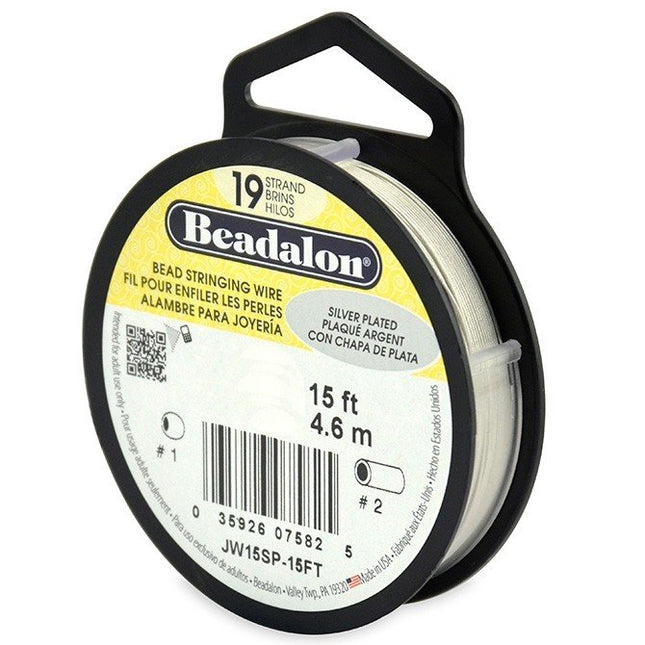 Beadalon 19 Strand 4.5m (15ft) Silver Plated