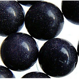 6mm Round Blue Goldstone Semi-Precious Beads
