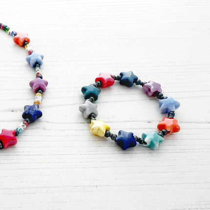 Ceramic Star Bead Royal Blue