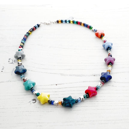 Ceramic Star Bead Red