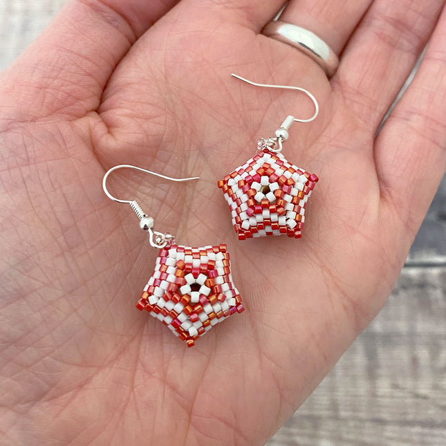 Red Chunky Star Earring Kit