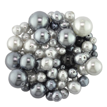 Silver-Grey Czech Glass Pearl Mix
