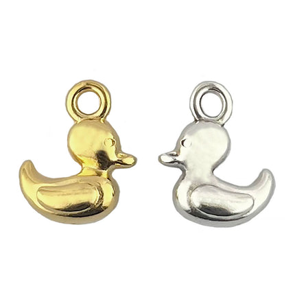 gold plated and silver plated duck charms