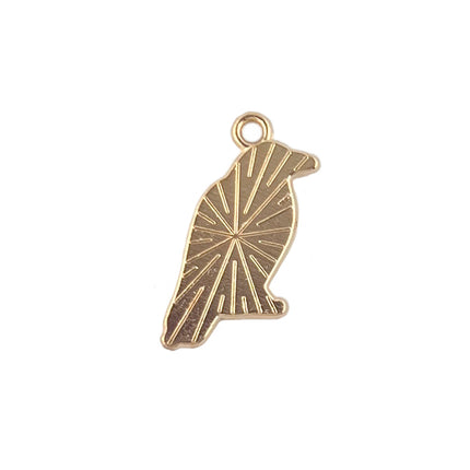 gold plated back of the black crow charm