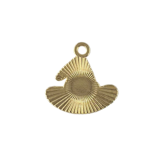back of the pointy wtch's hat charm gold plated
