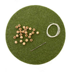 Green with natural beads
