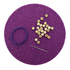 Purple with Natural Beads