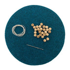 Teal with Natural beads