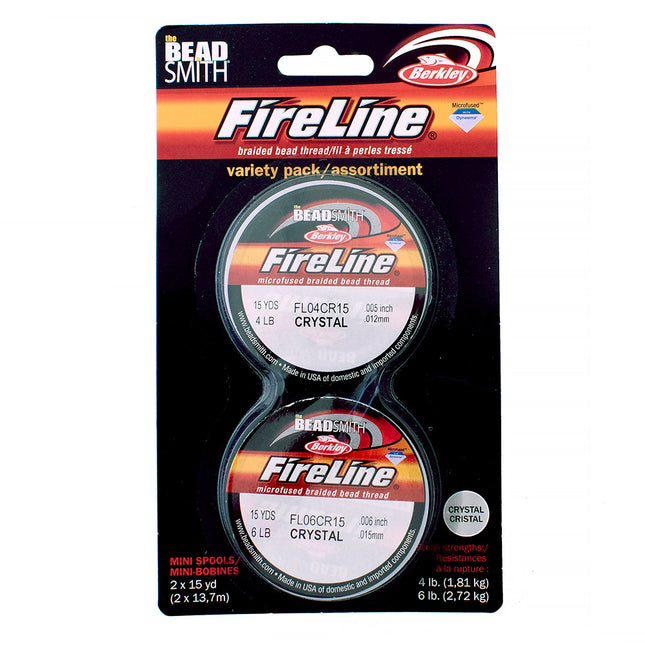 FireLine 4LB & 6LB Crystal (15 yrd reel) Twin Pack