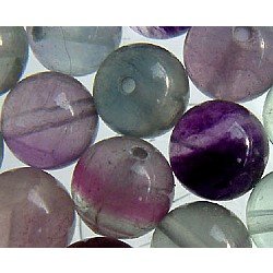 8mm Fluorite Round Semi-Precious Beads