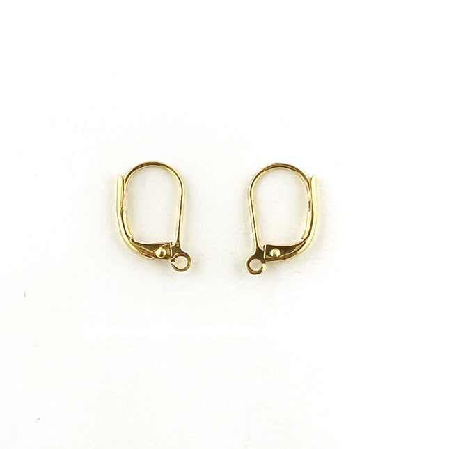 Leverback Ear Wires Gold Plated