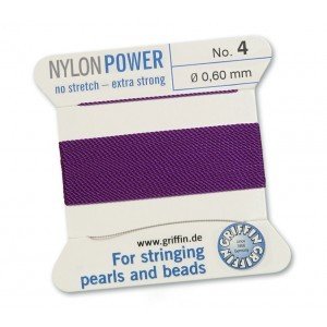 Griffin Purple Power Cord No.4 w/ needle 2m