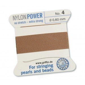 Griffin Beige Power Cord No.4 w/ needle 2m