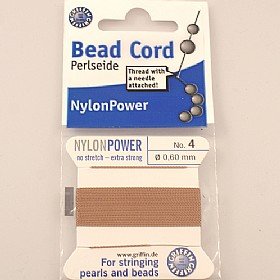 Griffin Beige Power Cord No.4 w/ needle 2m