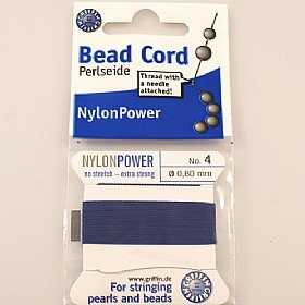 Power Cord No.4 w/ needle Blue 2m
