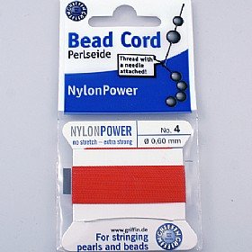 Griffin Red Power Cord No.4 w/ needle 2m