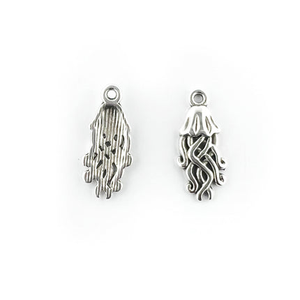front and back of the metal jellyfish charm