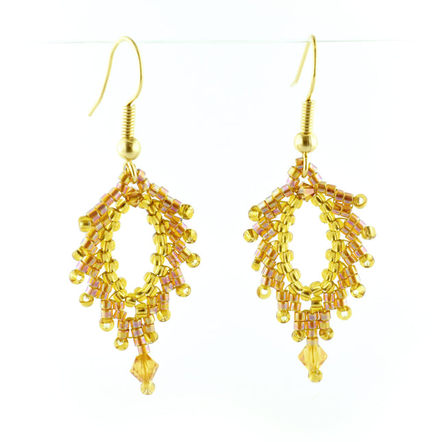 Autumn Leaf Earring Kit - St.Petersburg Stitch