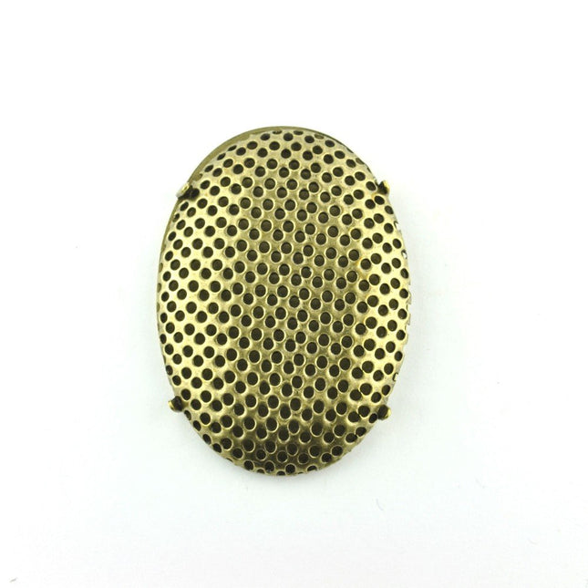 Oval Sieve Cabochon 45mm x 32mm Antique Gold*