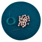 Teal with Natural beads