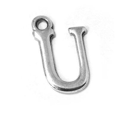Metal Letter U Pendant Charm