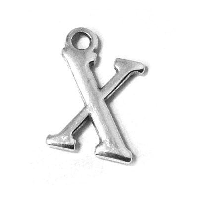 Metal Letter X Pendant Charm