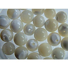 8mm Mother of Pearl Round Semi-Precious Beads