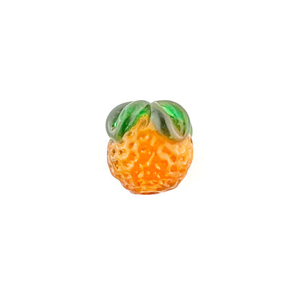 Orange shaped glass bead