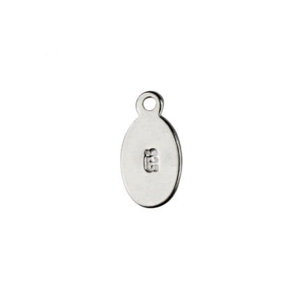 Sterling silver oval charm stamped
