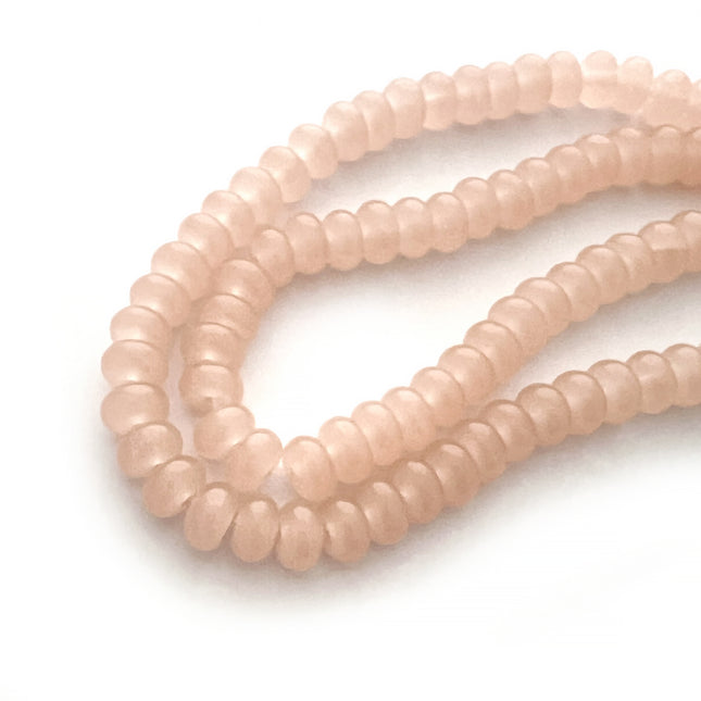 glass rondelle 8 x 4.5mm beads. 1.2mm hole.