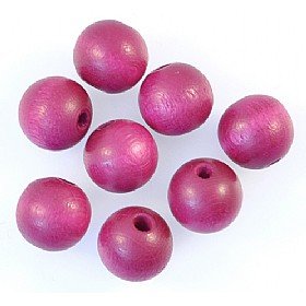 12mm Pink Round Wooden Beads
