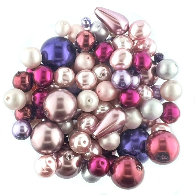 Lilac Czech Glass Pearl Mix