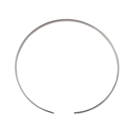 crown tiara band, silver plated, circular band of silver plated metal with a small hole in each end of the band