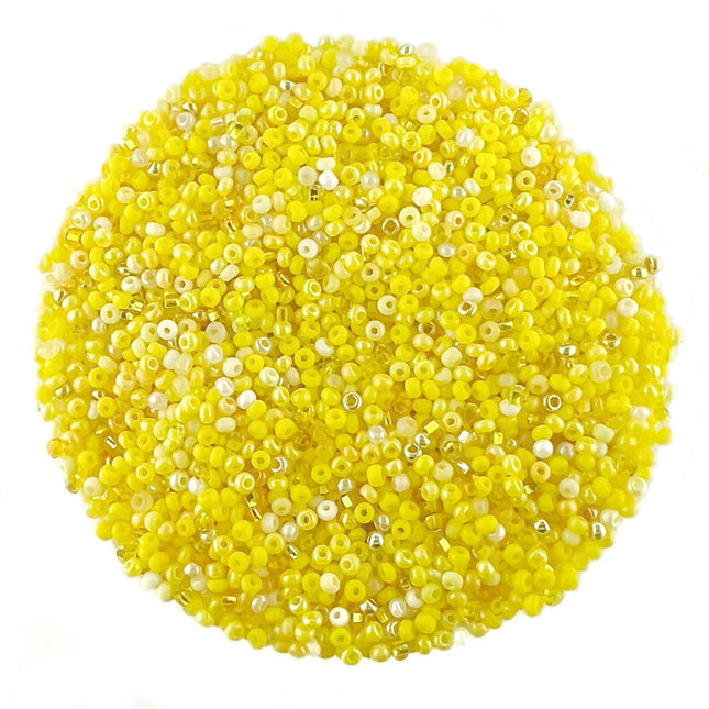Size 11 Mixed Yellow Preciosa Seed Beads