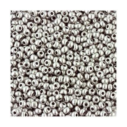 Size 8 Galvanised Silver Seed Beads