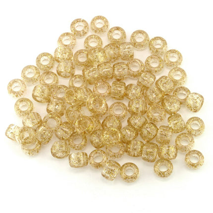 Sparkle Plastic Pony Bead Gold