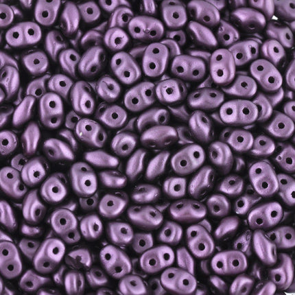 2 hole superduo glass beads pastel purple