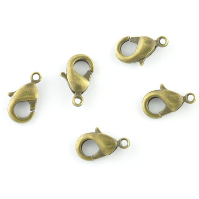 Lobster Clasp Ant. Gold - Nostalgia Beads*