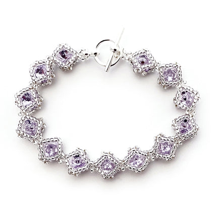 Violet & Crystal - Netted Rivoli Diamond Bracelet and Earring Kit
