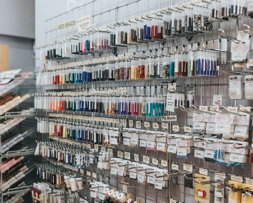 Seed beads in The Bead Shop Nottingham 